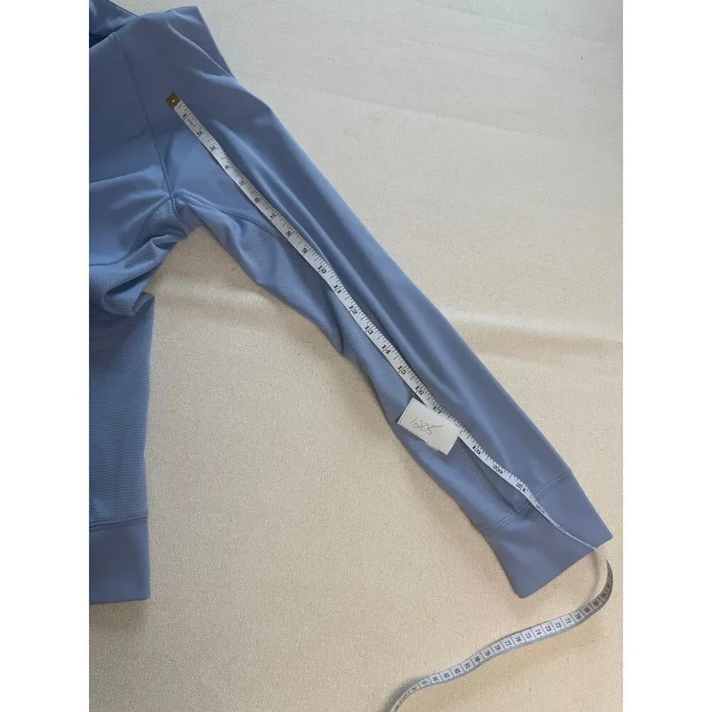 Cutter And Buck Drytec Full Zip Size XL Light Blue Zip Pockets Golf Breathable